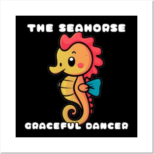 Cute Yellow Seahorse Posters and Art